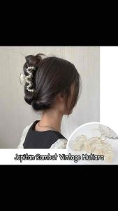 SHARON - Jepit Rambut Vintage Gold Motif Mutiara Berlian Gaya Fashion Korea Import
