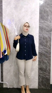 Kemeja Wanita Polos Terbaru Opnaisel Bahan Crinkle Airflow Premium BY AS3