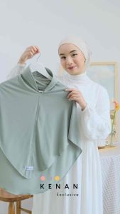 KENAN - Hijab Lana Instan Size L: Kenyamanan & Kepraktisan Bergo Busa Casual