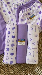 Seri Ungu Lilac - Paket 21 PCS Baju Bayi Baru Lahir 0-3 Bulan SNI