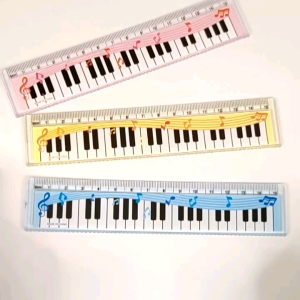 Piano Ruler 15cm/30cm with Piano Design 学生键盘设计图案钢琴尺