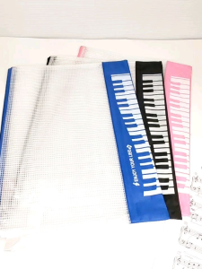 Piano A4 File Bag Waterproof Mesh Bag Storage Bag Six-color gift award学生老师创意音符钢琴A4文件袋资料袋防水网袋 收纳袋六色礼品奖