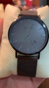 Đồng hồ nam RONMAR QUARTZ nội địa Trung  size 40mm  có lịch form DW  full thép và màu đen toàn bộ