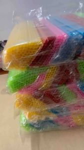 หลอดดูดน้ำพลาสติก คละสี ยกมัด 50 ห่อ   คละสี