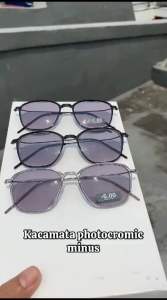 NEW KACAMATA PHOTOCROMIC ANTIRADIASI FRAME KOTAK LENTUR MINUS -050 /6.00