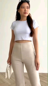 Flare Pants Highwaist Celana Kulot Cutbray Highwaist