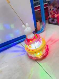 Lồng Đèn Trung Thu Pin Bánh Kem Thỏ Kitty Có Đèn Nhạc Đáng Yêu Cho Bé