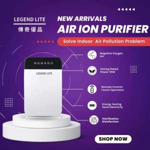 🇲🇾(local seller)SMART HOME PORTABLE NEGATIVE ION AIR PURIFIER WITH REMOTE CONTROL (LEDEND LITE)