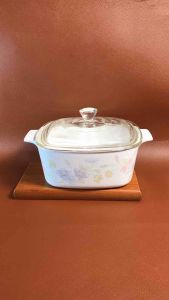 [Hiếm] CorningWare - Pastel Bouquet - Nồi Thuỷ Tinh Chống Sốc Nhiệt Nhiều Size