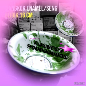 Mangkuk Enamel Mangkuk Seng Blirik 16 Cm Isi 6 Pcs