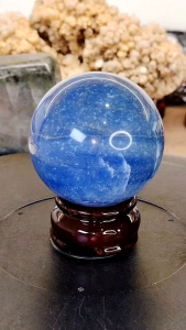 Natural Brazil High Grade Blue Aventurine Jade Crystal Ball Ornament BA02