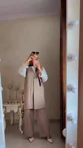 Set Almera (3in1) by Keyzaa/Setelan Keyzaa Terbaru/Setelan Rompi Terpisah/Setelan Tunik Terbaru/Setelan Fumiko Crepe Mix Airflow/Setelan Premium Import/One Set Keyzaa/One Set Vest/One Set Premium Import Bangkok/One Set Tunik Terbaru/Setelan Ootd Terbaru