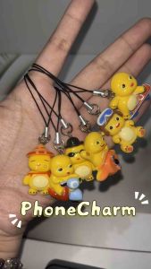 Charm HP Karakter Nailong Dino Kuning Lucu Clay Handmade Phonecharm Handphone Phonestrap Tali Gantungan HP
