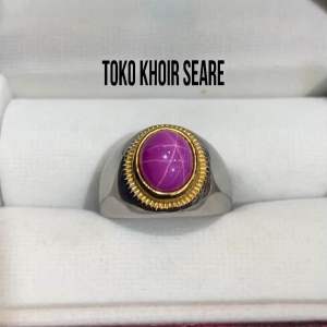 Cincin Batu American Ster Pink 8x10 Super Mewah Kereen Minimalis