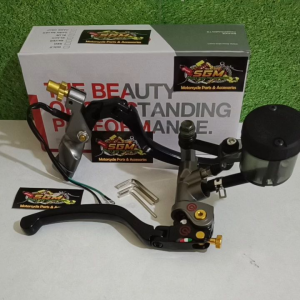 MASTER REM BRCMBO IZUMI ASSY 1 SET HANDLE KANAN KIRI KOPLING + 1 TABUNG BIGSMOKE & DUDUKAN SPION UNIVERSAL PNP BEAT-MIO-LEXI-VARIO-SCOOPY-RX KING-VIXION-R15-FINO-GENIO-XEON-SPACY-SATRIA-MX-SONIC-GL PRO-MEGAPRO-F1ZR-NUOVO-NINJA 2TAK-NINJA 250Fi-GSX 150 DLL