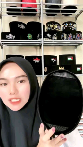 Songkok Nasional Kepala Besar Jumbo XXL Nomor 14 13 12 11 Tinggi 10 CM Merk Presiden AC Hitam Polos