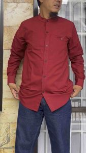 Kemeja Koko Kemko Panjang Bahan Baby Canvas by riZAru