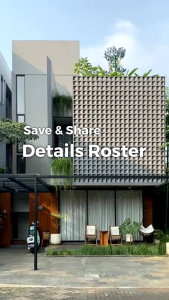 Roster beton lubang angin anti tampias motif nako   Hiasan dinding  Varian  warna abu putih teracota