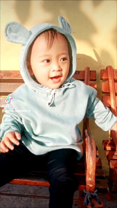 Jaket Hoodie Anak Laki-Laki Perempuan Usia Model Kuping Kuping 1-5 Tahun