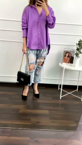 NOWA JUMBO BLOUSE IMPORT / NOWA BLOUSE JUMBO SIZE XXL / BLOUSE PREMIUM COTTON POPLIN IMPORT / BLOUSE LD 115CM / NOWA PREMIUM BLOUSE JUMBO / FASHION IMPORT