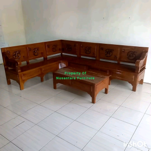 kursi tamu sudut tangan Bagong kayu jati termurah