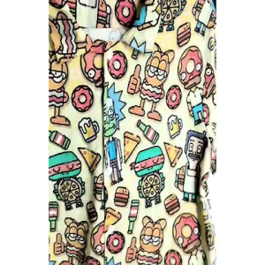 KEMEJA PRIA FULL PRINT/SPOON/MOTIF CAFE