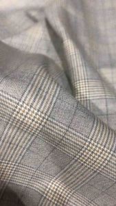 Vải Cotton Hàn sọc caro màu xám khói dày mềm (khổ 1m5)may đầm váy vestquần tây .Comple nam nữ thời trang
