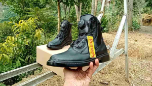Rumaos formal boots taliputar sepatu PDH lacingsystem kulit