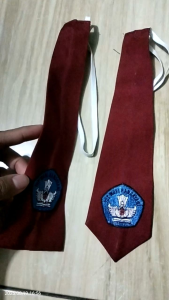 dasi Sd bordir logo biru putra putri