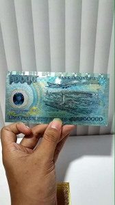 Uang Replika 50000 Suharto Gold Foil Polimer Plus Sertifikat