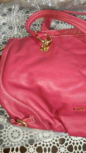 Preloved Paul Frank California Pink Bag With Shoulder StrapGenuine Pure Leather Bag