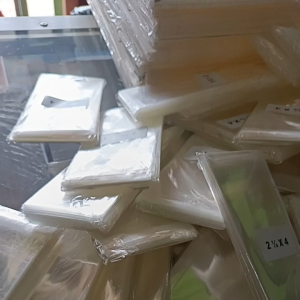 OPP plastic with adhesive (2.25x4inches) 100pcs per pavk