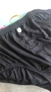ORCHIDS FULL 1 DOZEN HIGH WAIST BLACK EMBROIDERY ADULT PLUS SIZE MATERNITY PERIOD PANTY