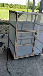 กรงแมว สำหรับ1-2ตัว ล้อมสองชั้น มุ้งลวดและกันยุง ขนาดสูง100 กว้าง60 ยาว90ซม.