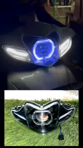 ตาไฟหน้า โคมไฟหน้า LED เวฟ110i ปี 2009-2018 Wave110i ซุปเปอร์ LED ทั้งชุด มอเตอร์ไซค์ Motorcycle
