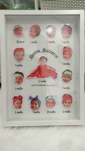 3d BOX FRAME BABY MILESTONE