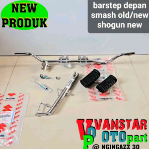 BESI BARSTEP STEP DEPAN PIJAKAN KAKI SMASH LAMA/NEW SHOGUN NEW SHOGUN 125 WARNA CHROME