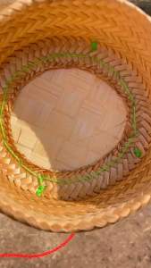 กระติบข้าว กล่องข้าว แอบแดง ขนาดเล็ก กว้าง 5 นิ้ว เหมาะสำหรับบรรจุข้าวเหนียว