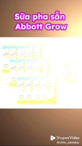 Combo 3 lốc 180ml sữa pha sẵn Abbott Grow hương vani