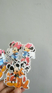 Topper Cake Hiasan Kue Mickey mouse & Mini mouse Isi 24pc