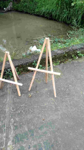 Standing Poto Weding Easel Stan Wood Tripod Kayu 100x50cm