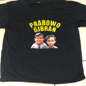 Atasan kaos anak-anak probowo gibran gemoy usia 2-10 tahun