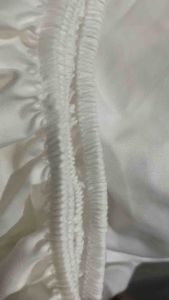 TULIOHOMES WHITE STRIPE CANADIAN COTTON BEDSHEET ONLY