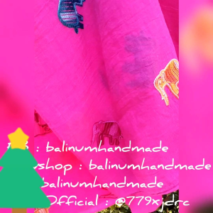 balinum ผ้าพันคอคอทตอล (Cotton) ลินิน (Linen) ลายช้างปักทั้งผืน เนื้อนุ่มเบาสบาย สไตล์เซอ สามารถพันคอหรือคลุมไหล่ได้ สามารถใช้ได้ทั้งผู้หญิงและผู้ชาย