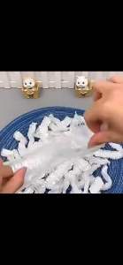 CLING FILM ELASTIC BAG MOUTH - 100 pcs / Household / elastic mouth / Prevents odor transfer / disposable / thickened food-grade / cling film set / kitchen / leftovers / refrigerator / plastic cling film