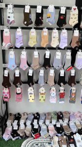 Ale (1ชุด=10คู่) ถุงเท้าแฟชั่นลายการ์ตูนผู้หญิง A2 พระจันทร์เสี้ยวช่วยเหลือ