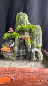 Hòn Non Bộ Mini - Thác Nước Mini Để Bàn - Mô Hình Trang Trí Bể Cá