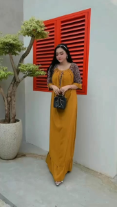 Dress Alula Rayon Grade A tebel dan adem Dress kekinian termurah