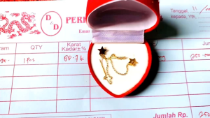 (D&D.04) ANTING JURAI PANJANG BINTANG TERLARIS EMAS24K IMPOR FREE SURAT