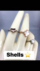 NATURAL SHELL RINGS ( Stone for emotional balance )